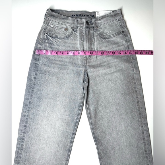 American Eagle Women’s Super High Rise Baggy Straight Jeans Size- 2 Regular - Picture 4 of 11